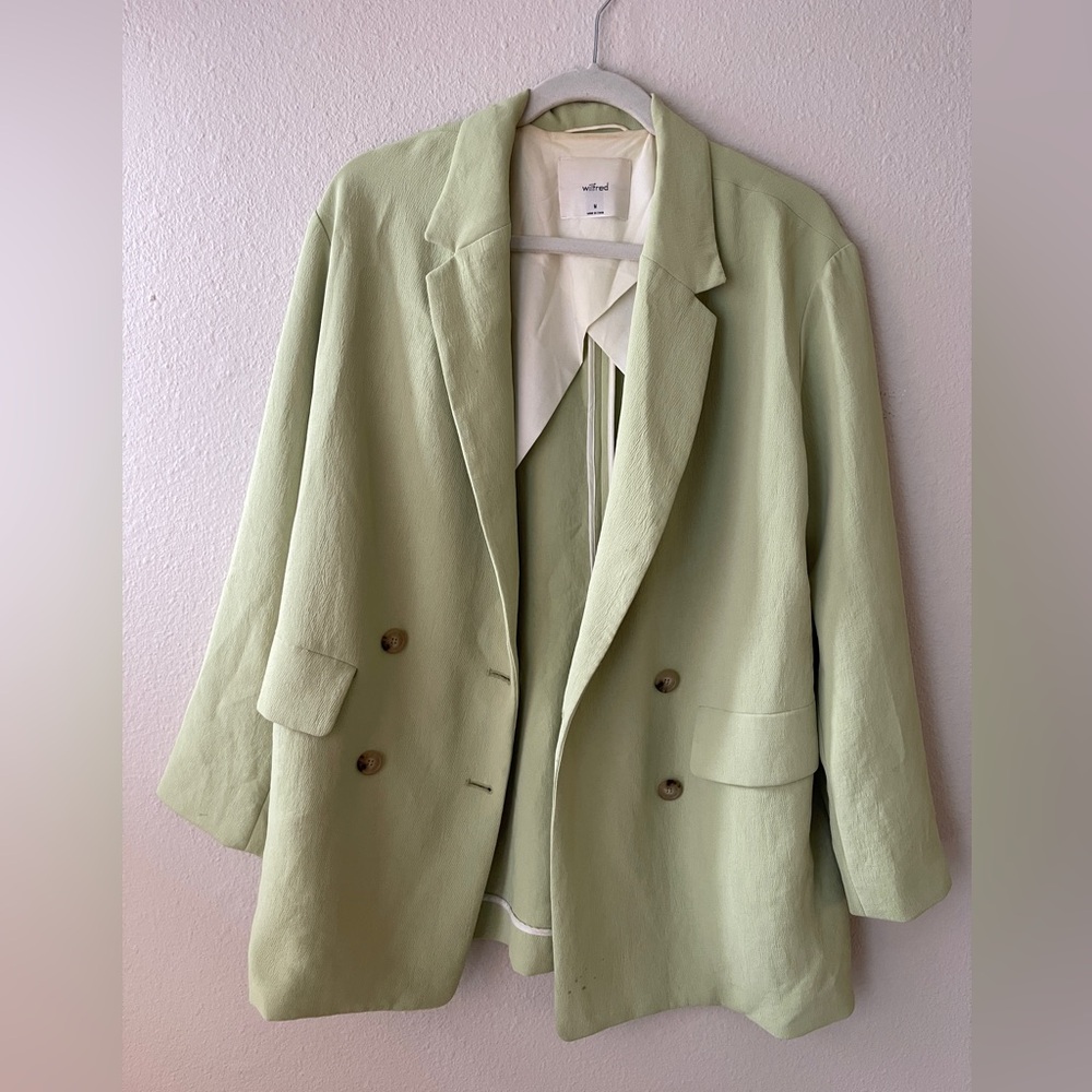 Aritzia Light Green Blazer